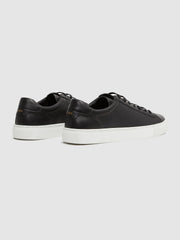 Leather Low-Top Trainers Black | Mens