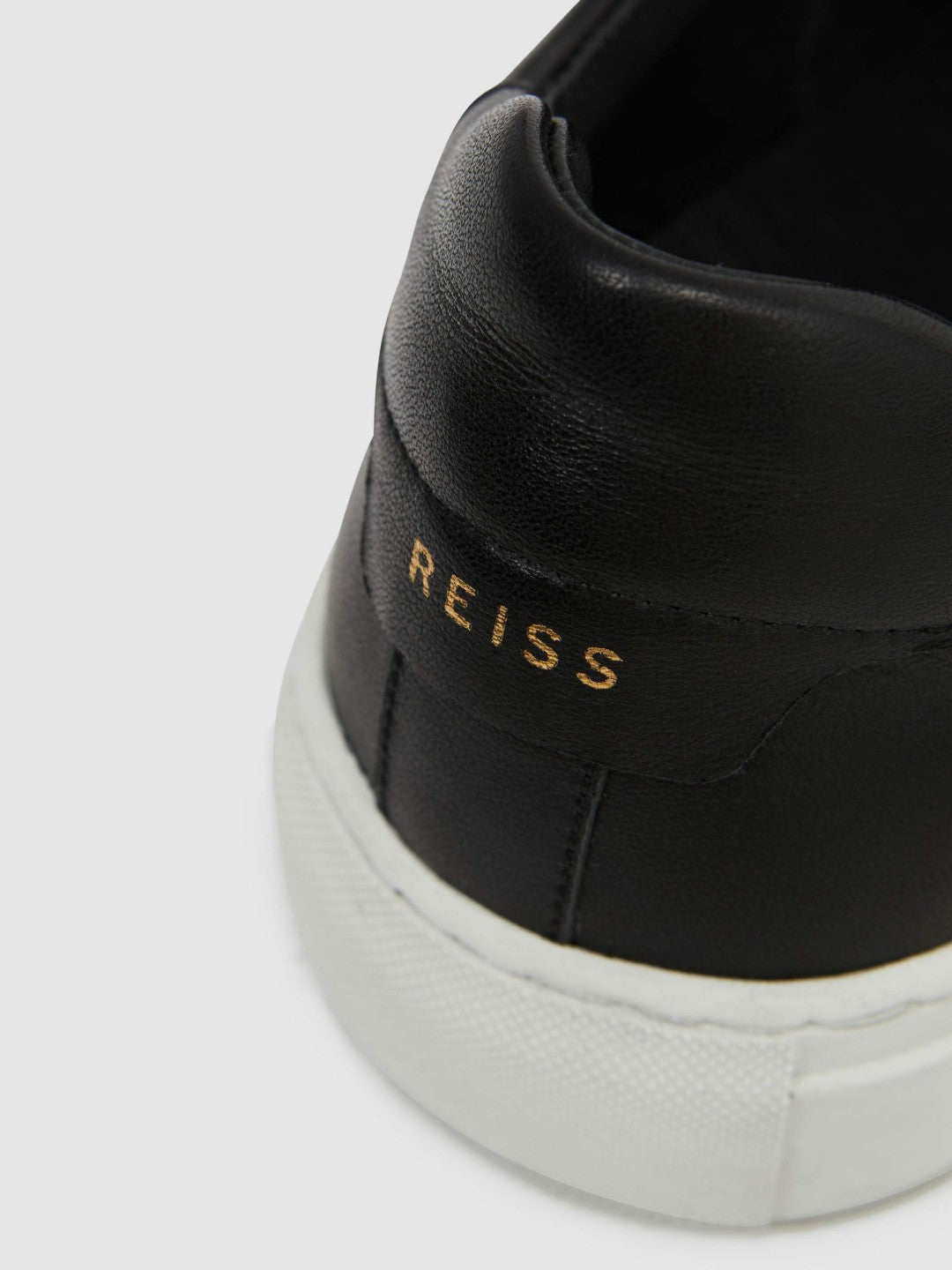 Leather Low-Top Trainers Black | Mens