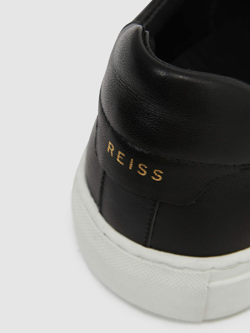 Leather Low-Top Trainers Black | Mens