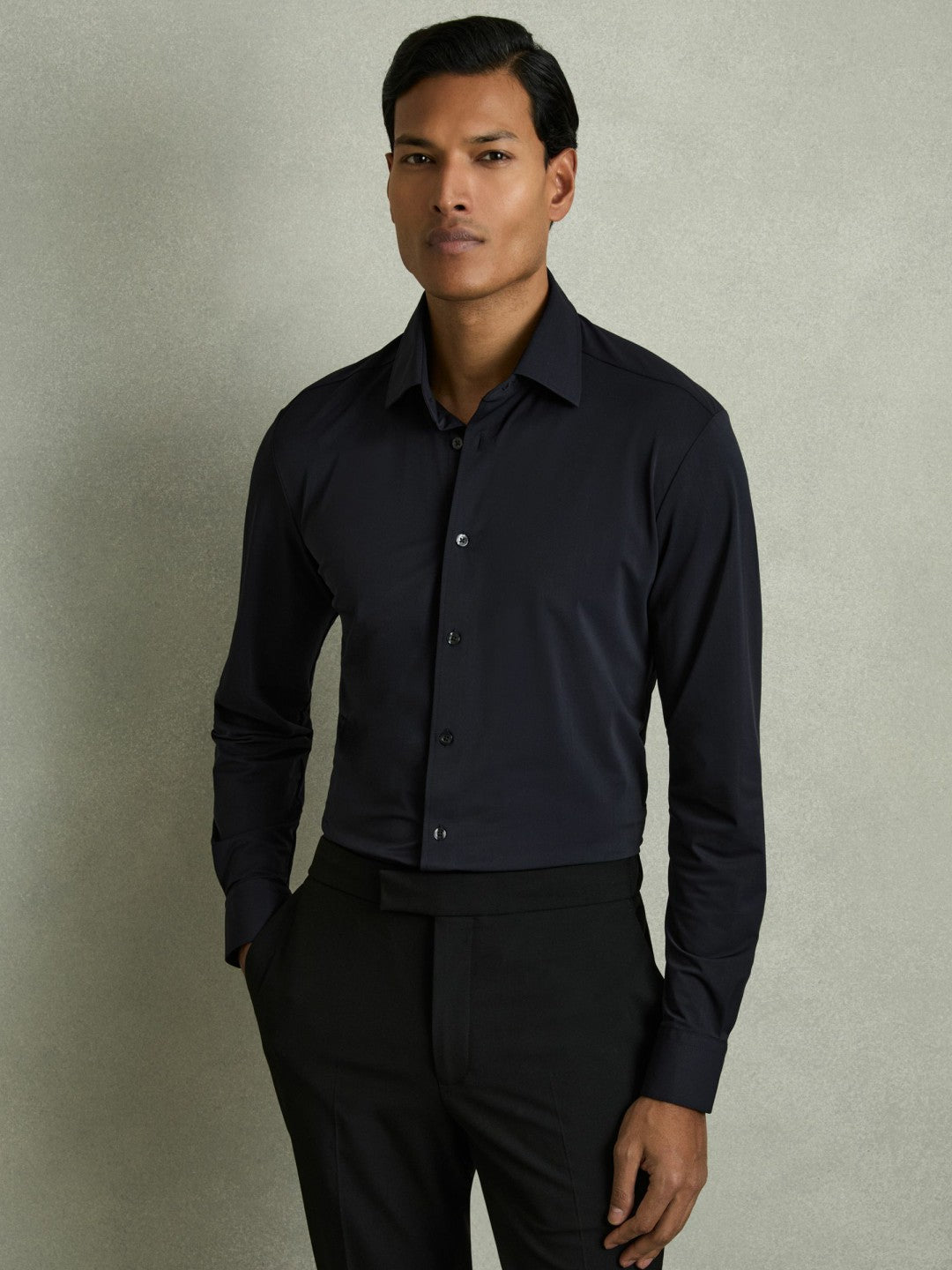 Long-Sleeve Travel Shirt Navy | Mens