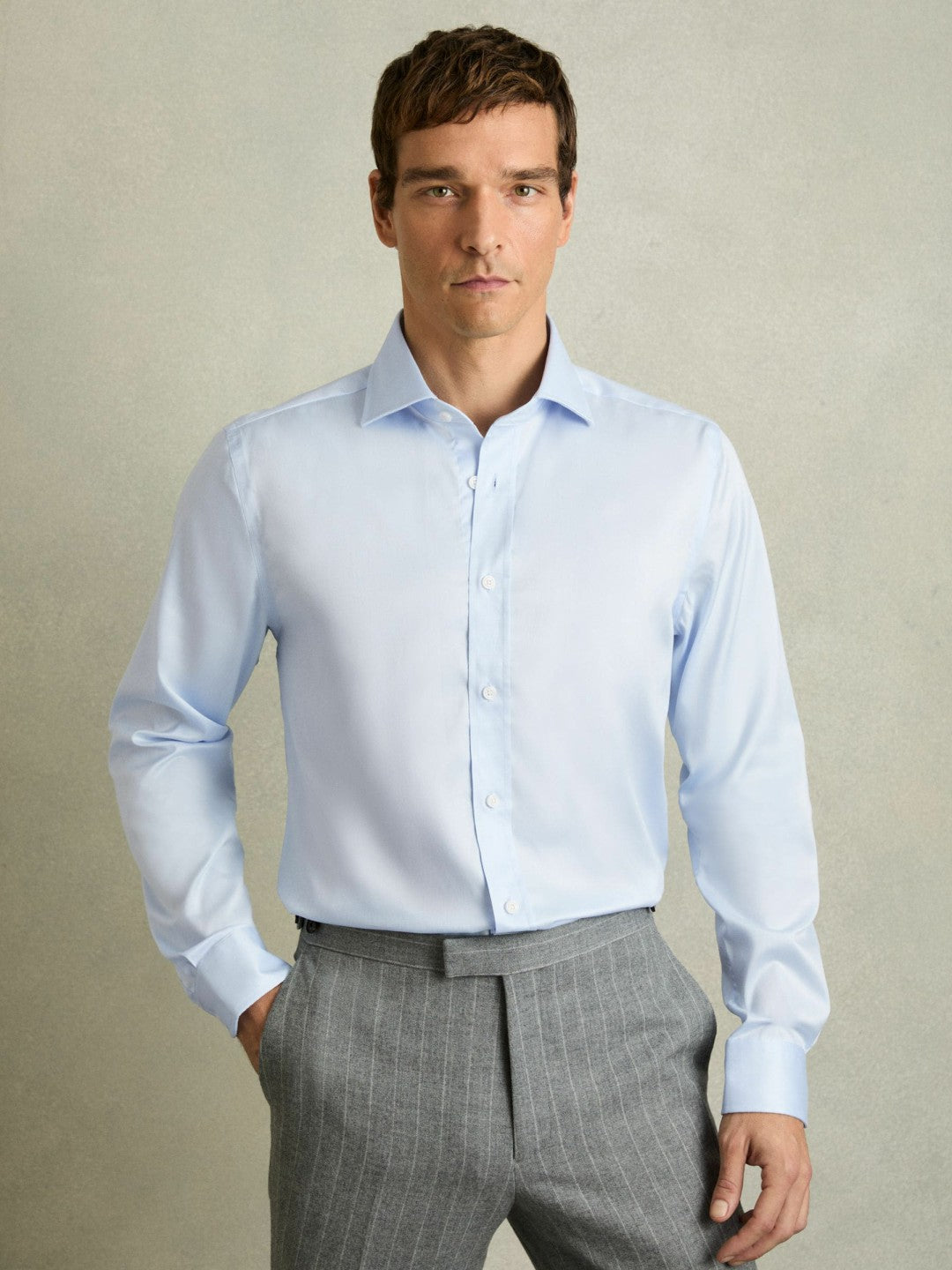Regular Fit Shirt Soft Blue | Mens