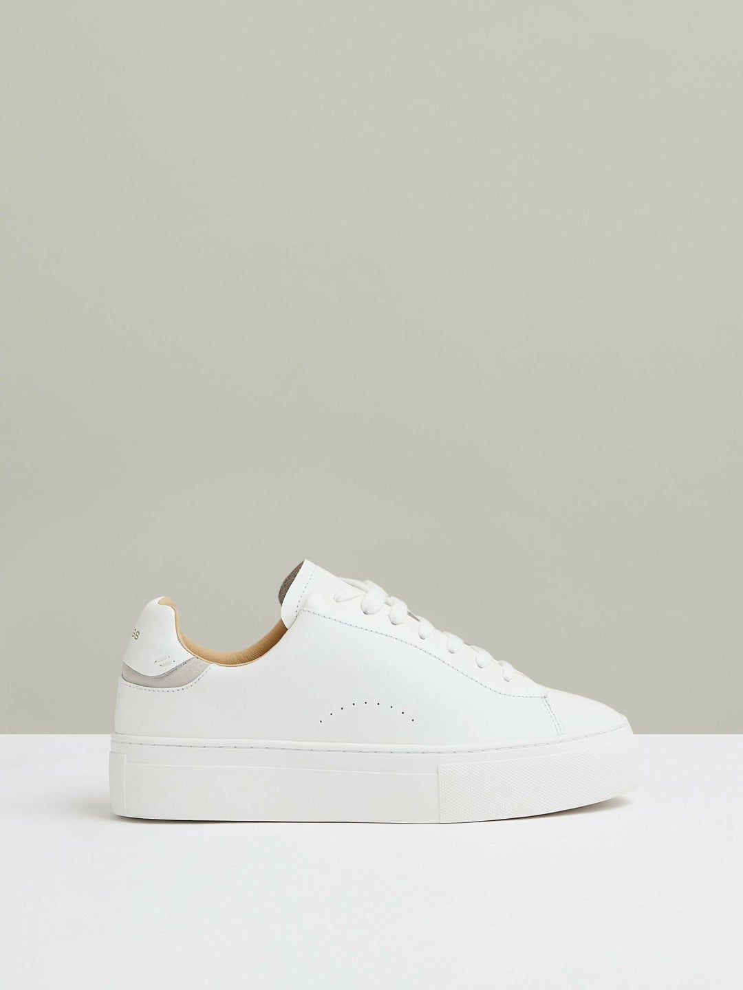 Leather Low-Top Trainers White | Womens