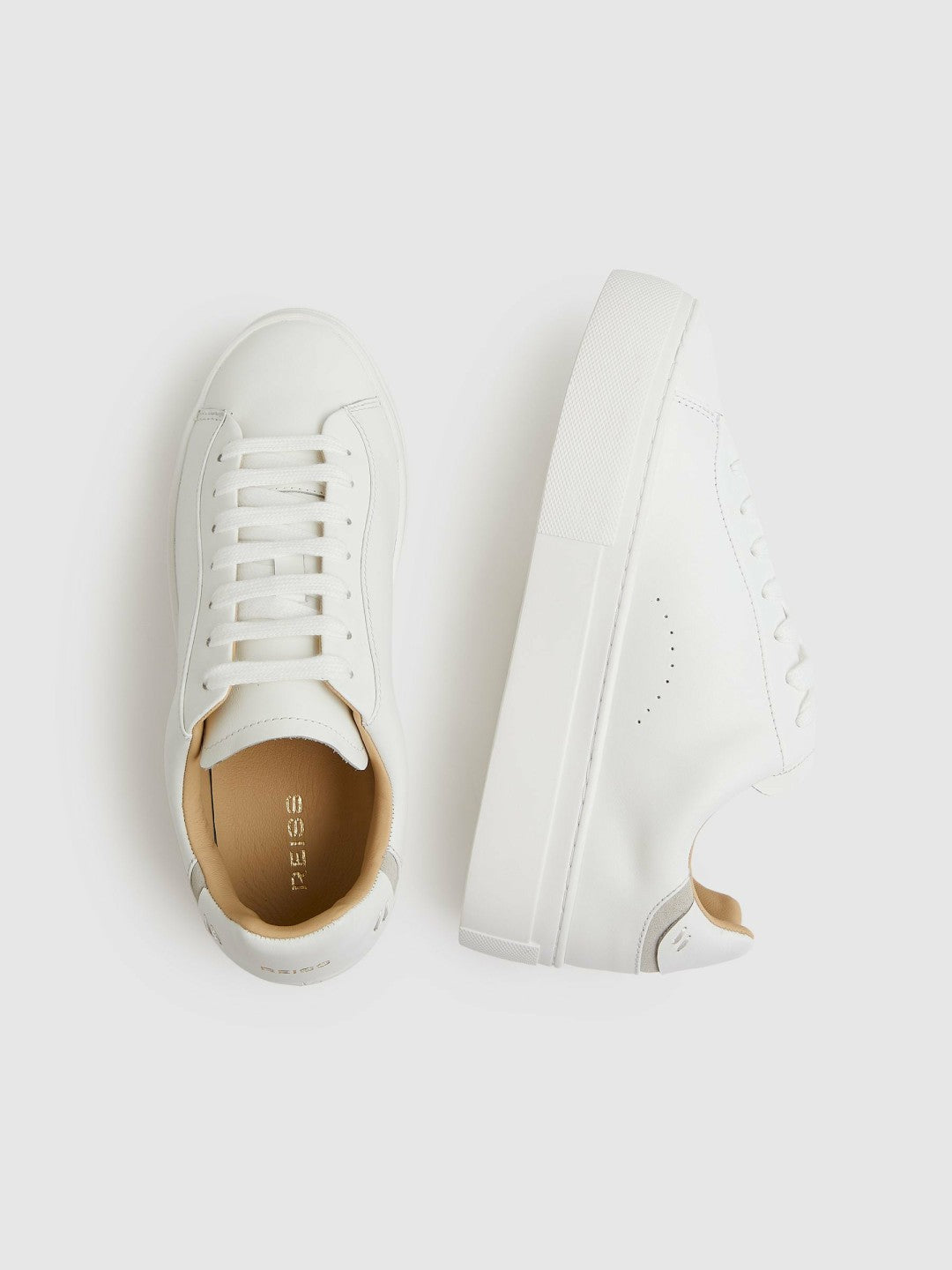 Leather Low-Top Trainers White | Womens
