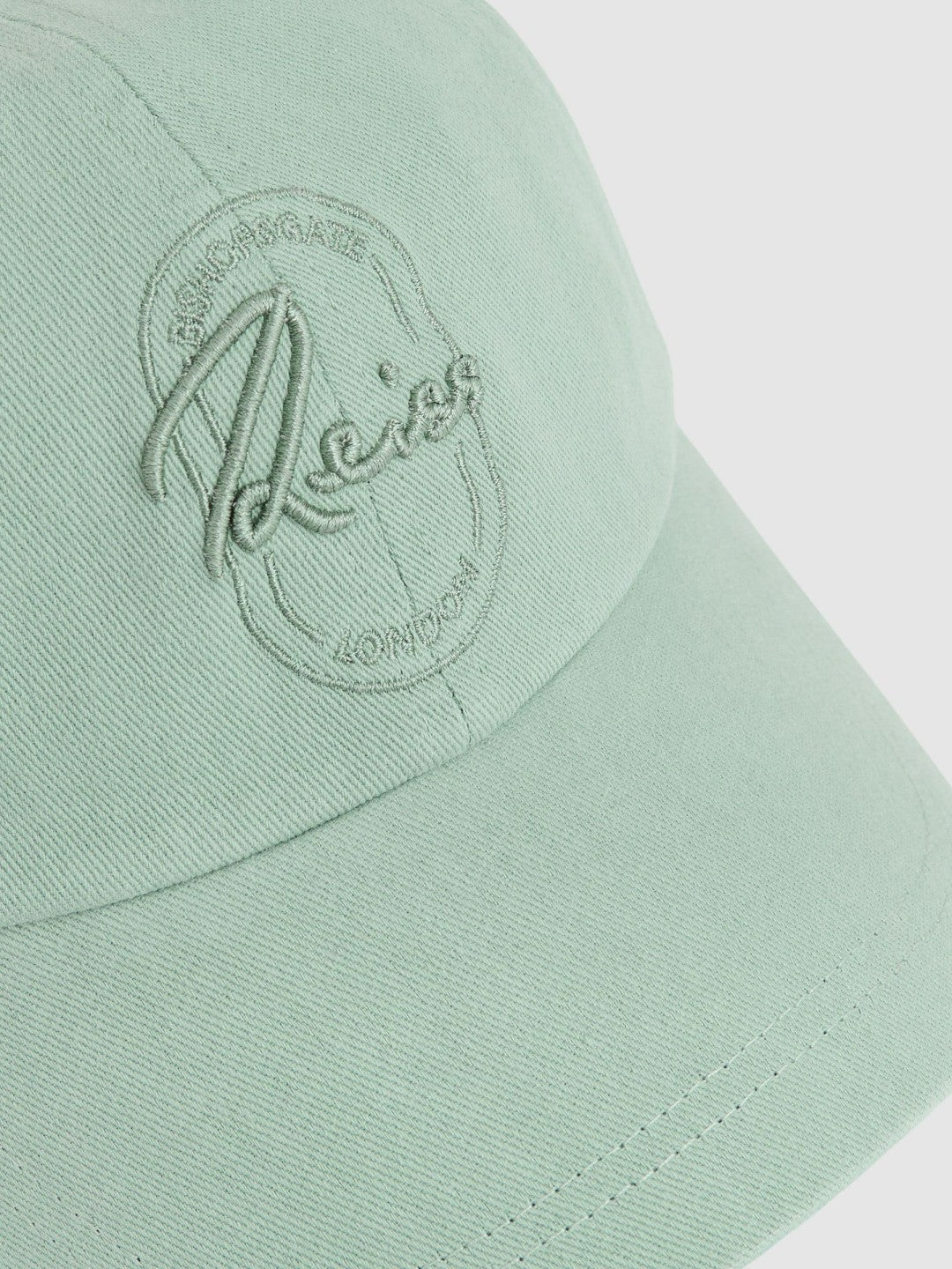 Cotton Logo-Embroidered Baseball Cap Washed Green | Mens