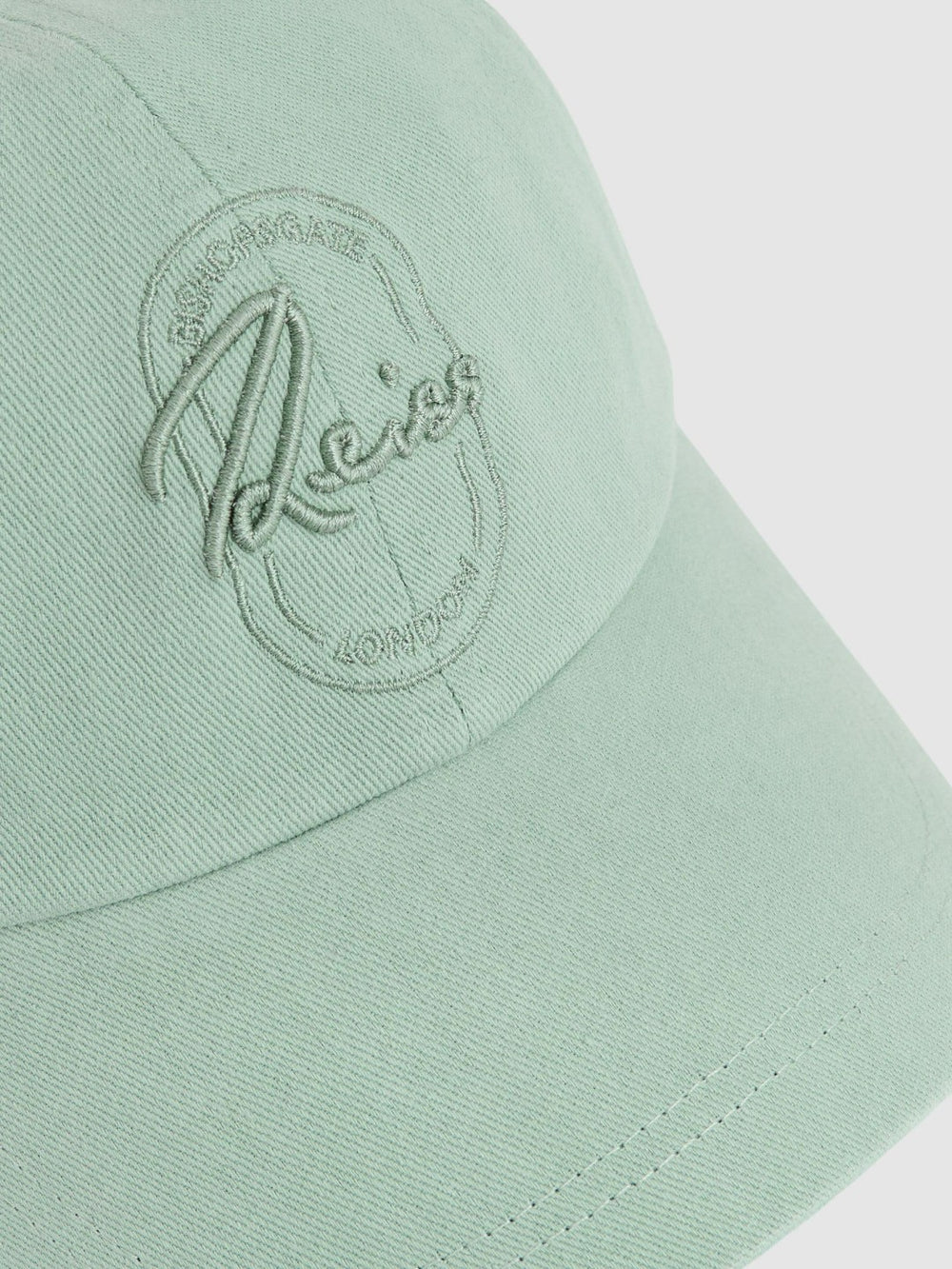 Cotton Logo-Embroidered Baseball Cap Washed Green | Mens