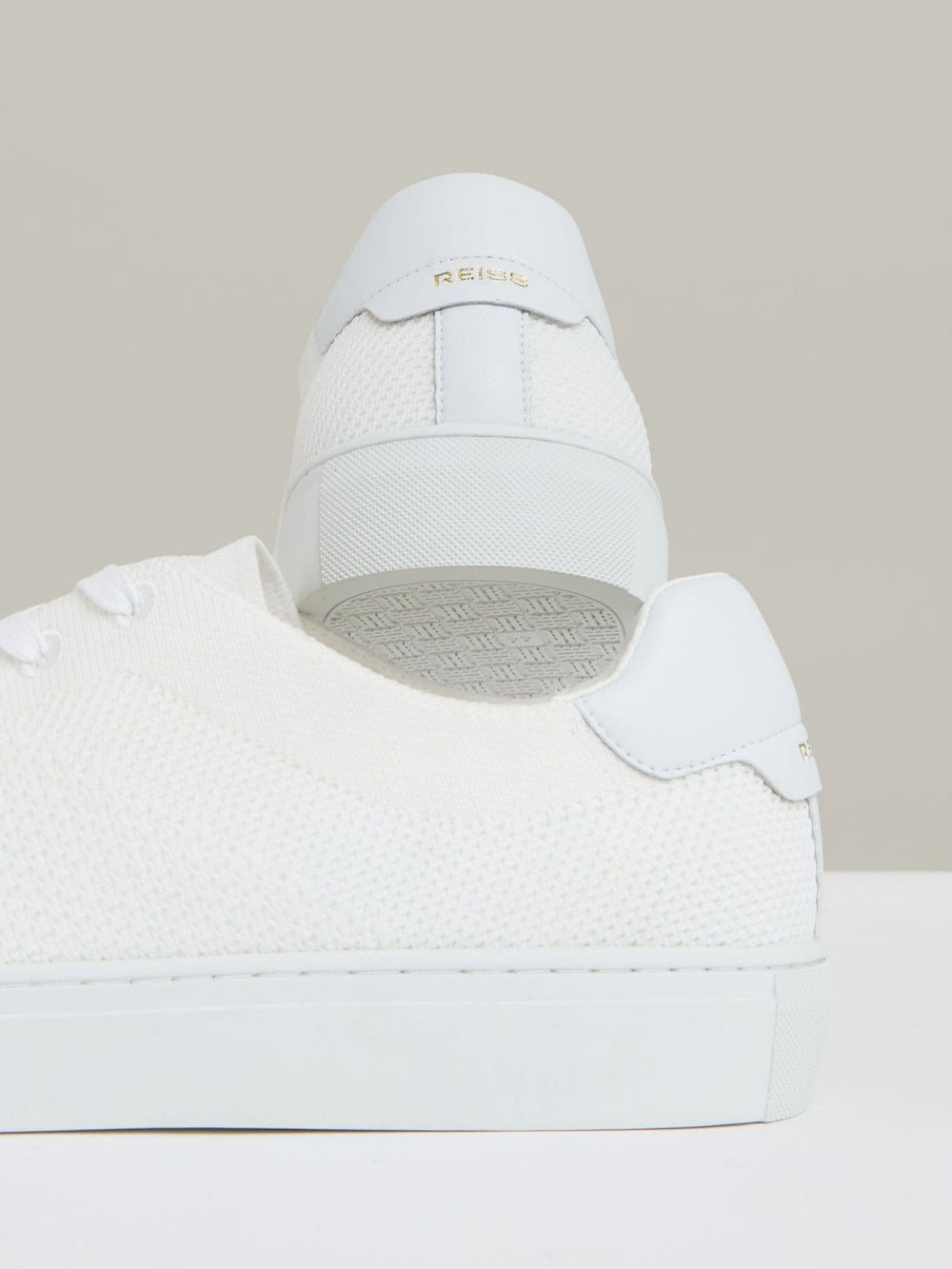 Knitted Low-Top Trainers White | Mens