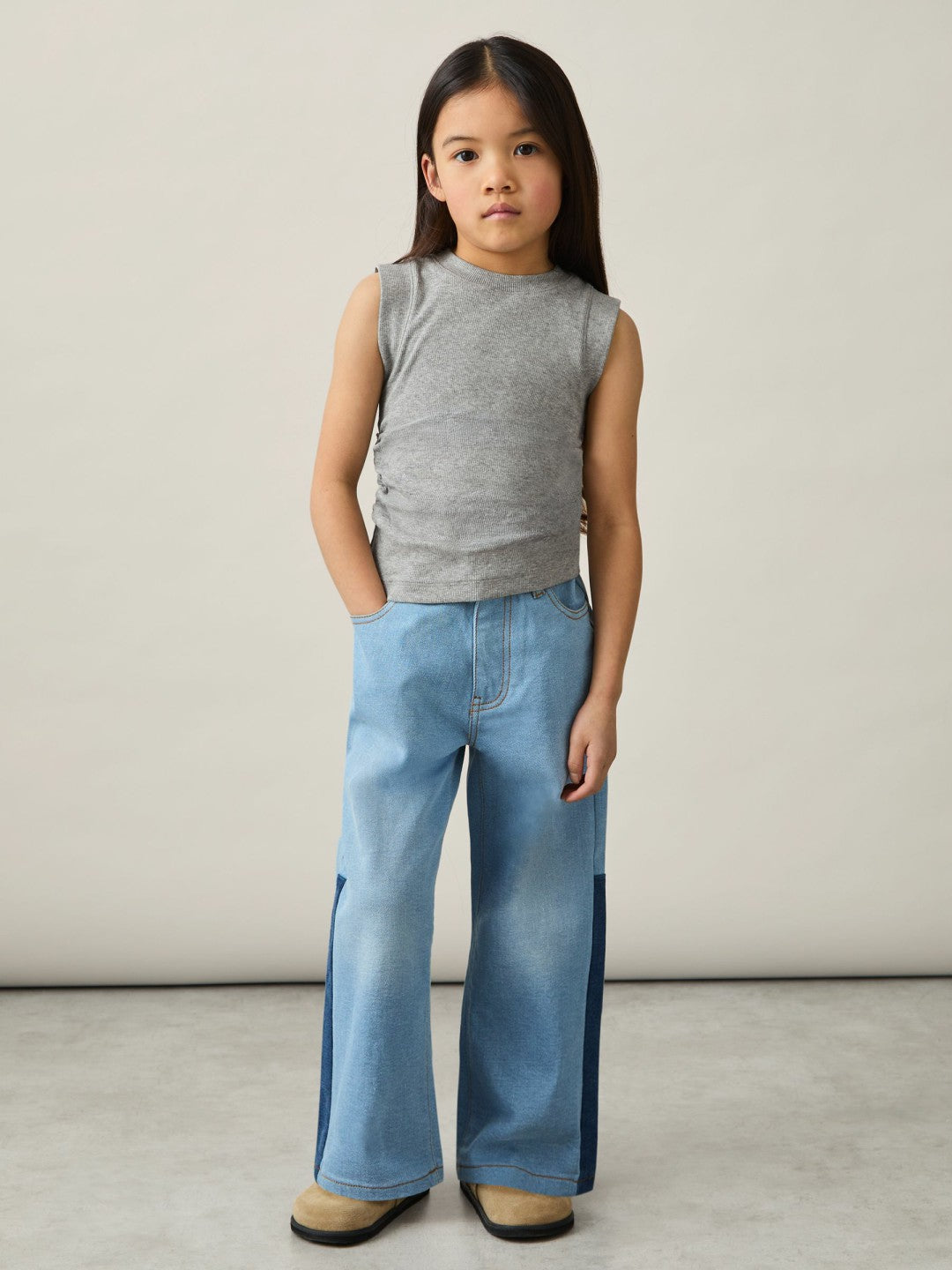 9-13 yrs Ruched Vest Top Grey | Children