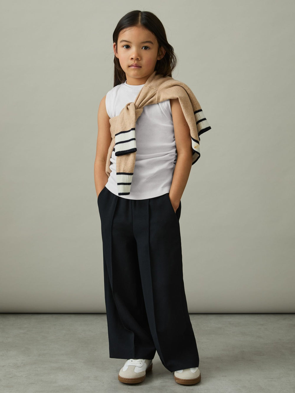 13-14 yrs Ruched Vest Top White | Children