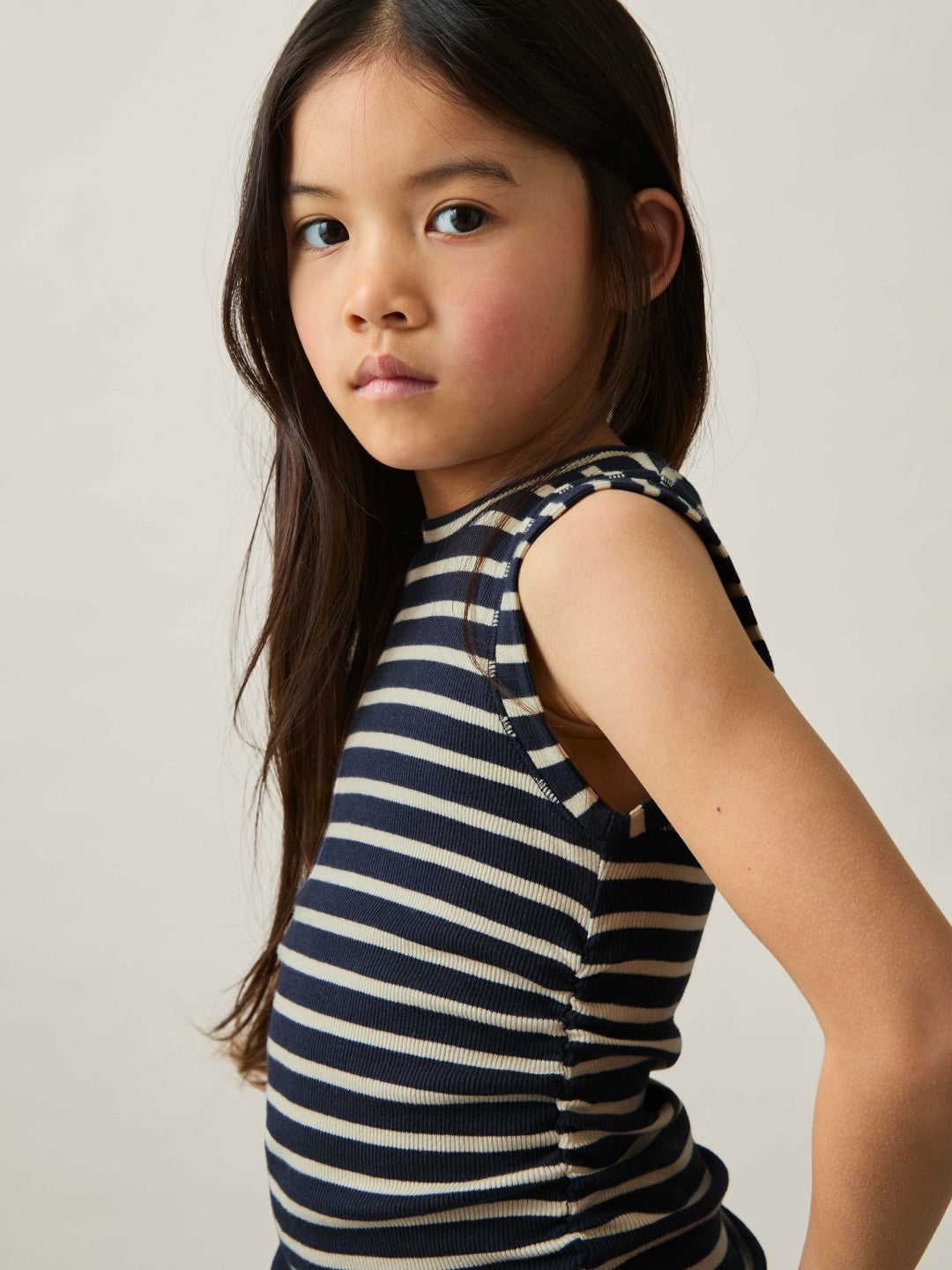 9-13 yrs Ruched Vest Top Navy/White | Children
