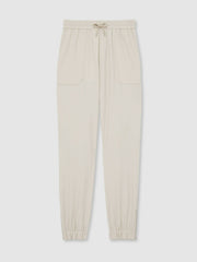 Drawstring Technical Cuffed Trousers Stone | Mens