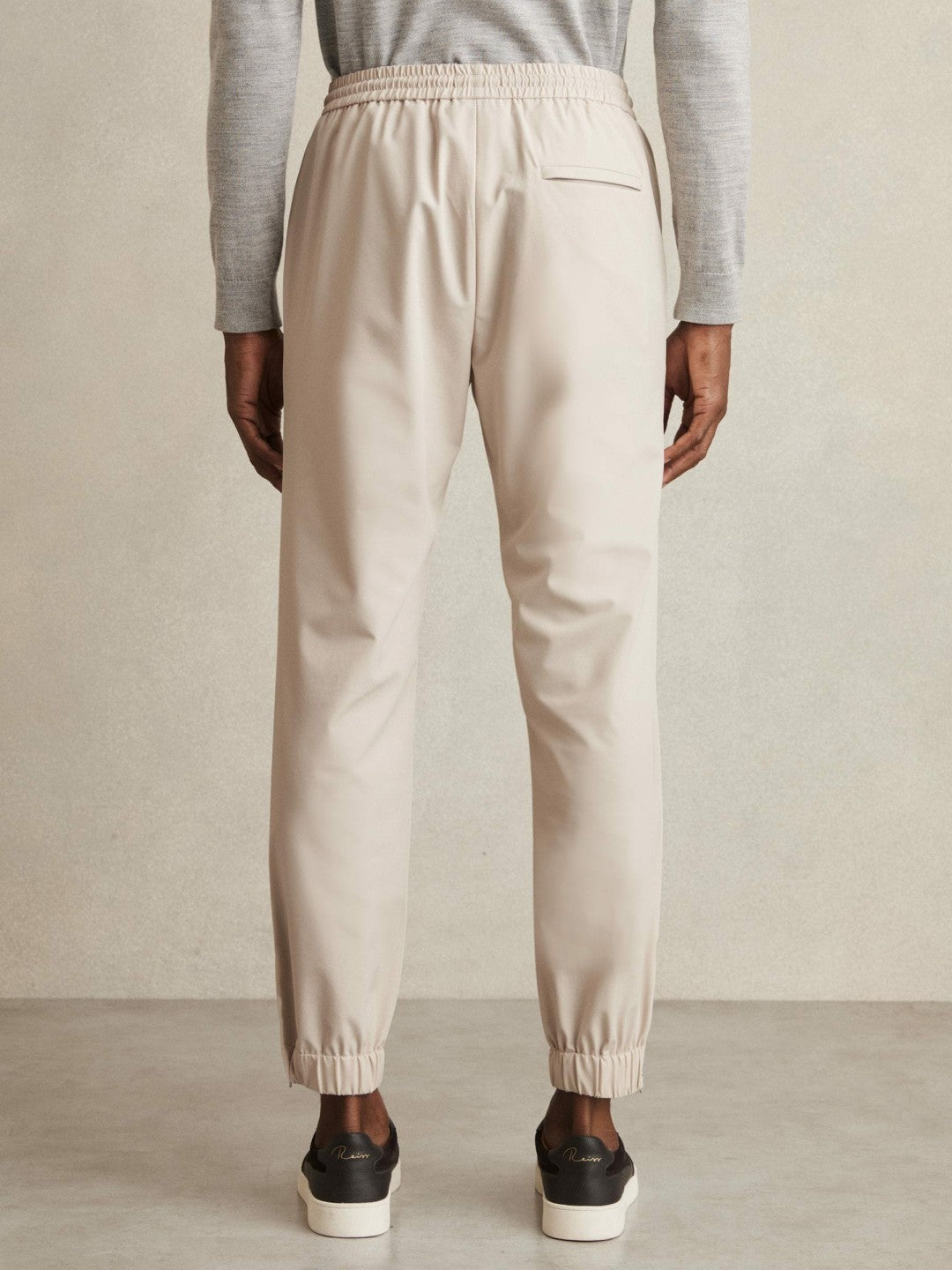 Drawstring Technical Cuffed Trousers Stone | Mens