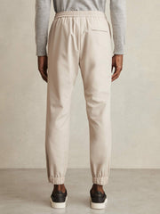 Drawstring Technical Cuffed Trousers Stone | Mens