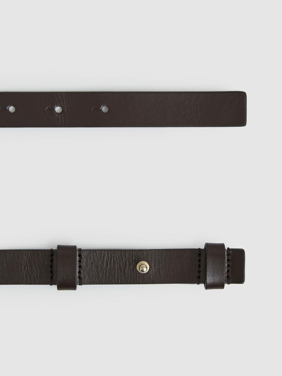 Leather Square Hinge Belt Chocolate | Womens