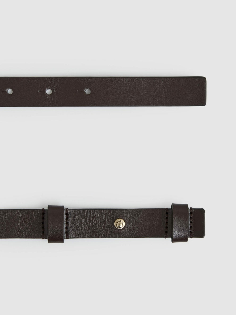 Leather Square Hinge Belt Chocolate | Womens