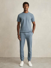 Interlock Jersey Crew Neck T-Shirt Airforce Blue | Mens