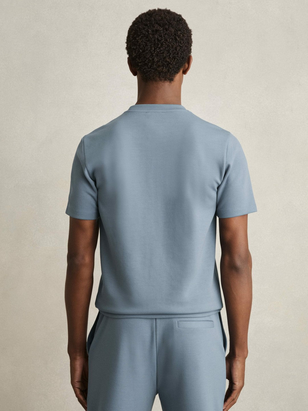 Interlock Jersey Crew Neck T-Shirt Airforce Blue | Mens