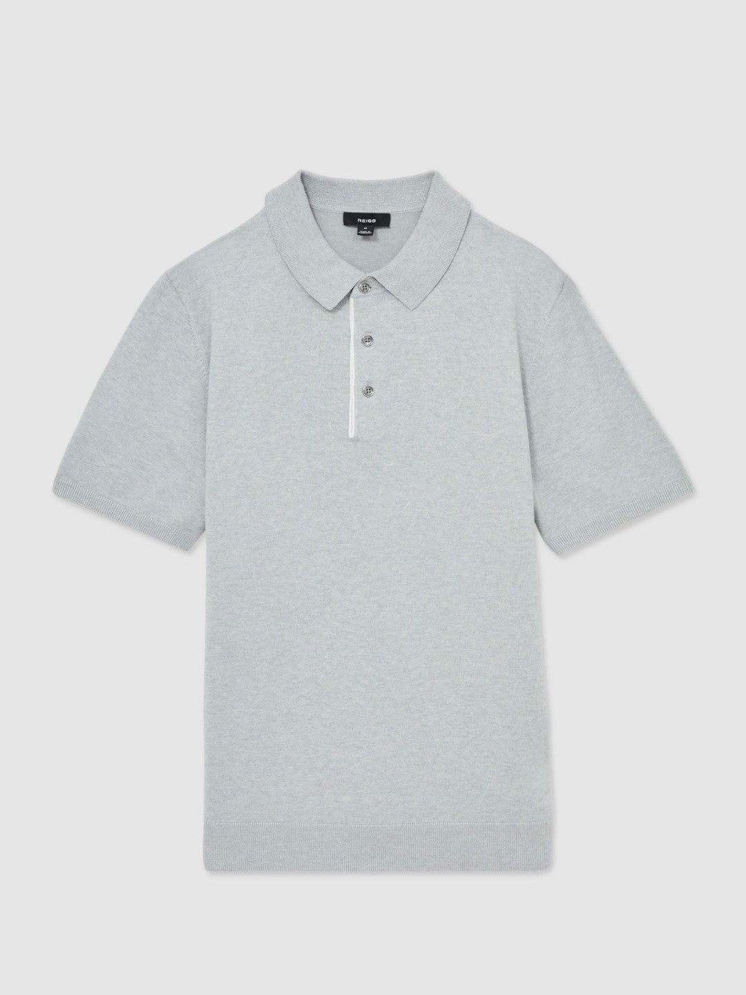 Contrast-Placket Polo Shirt With Cotton Washed Sage Green | Mens