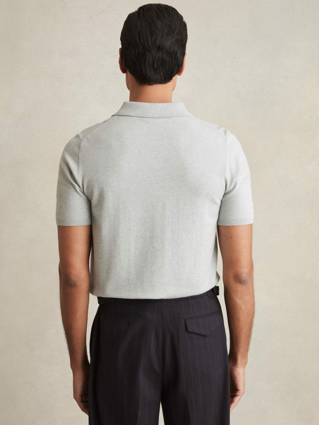 Contrast-Placket Polo Shirt With Cotton Washed Sage Green | Mens