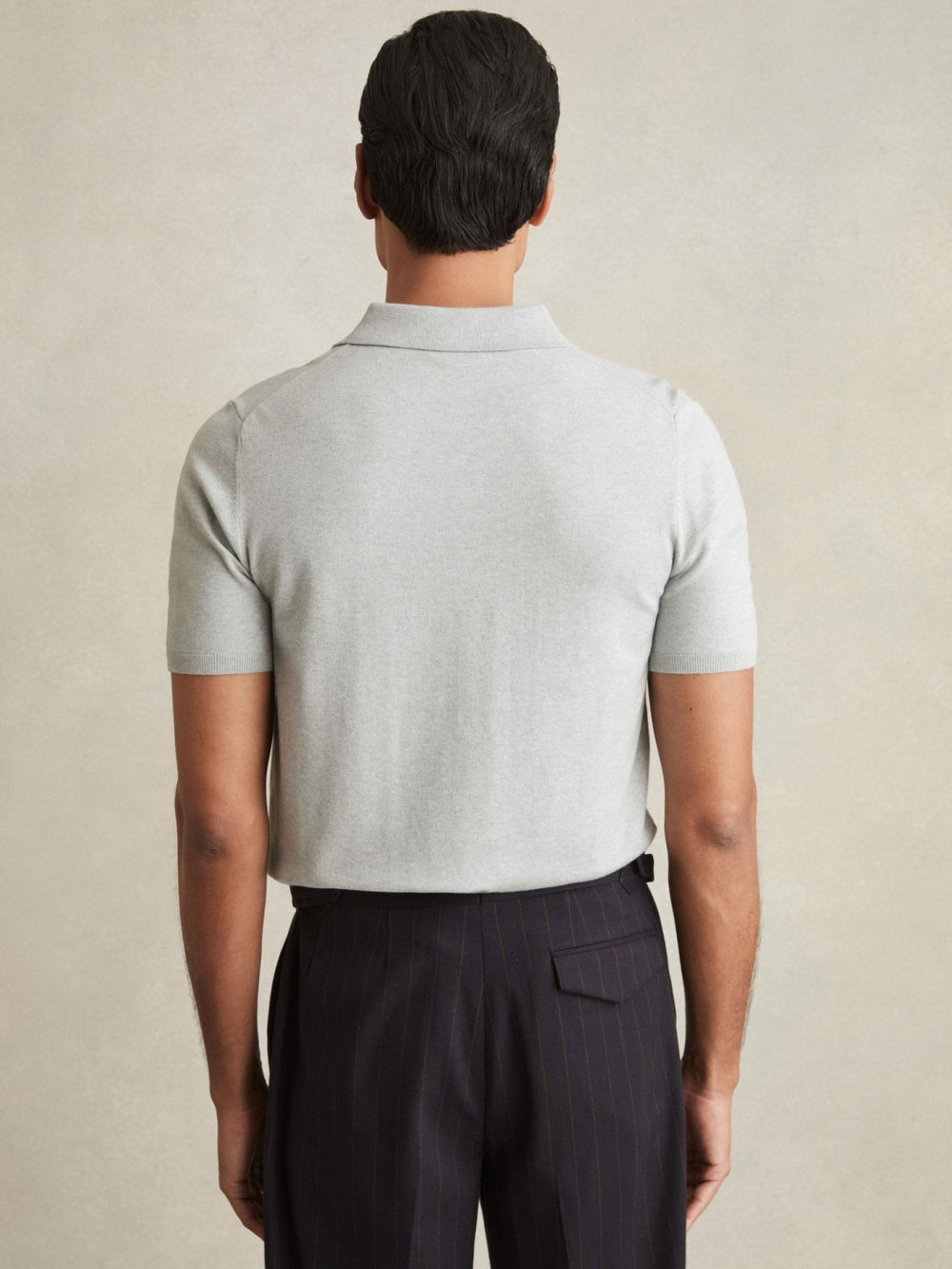Contrast-Placket Polo Shirt With Cotton Washed Sage Green | Mens