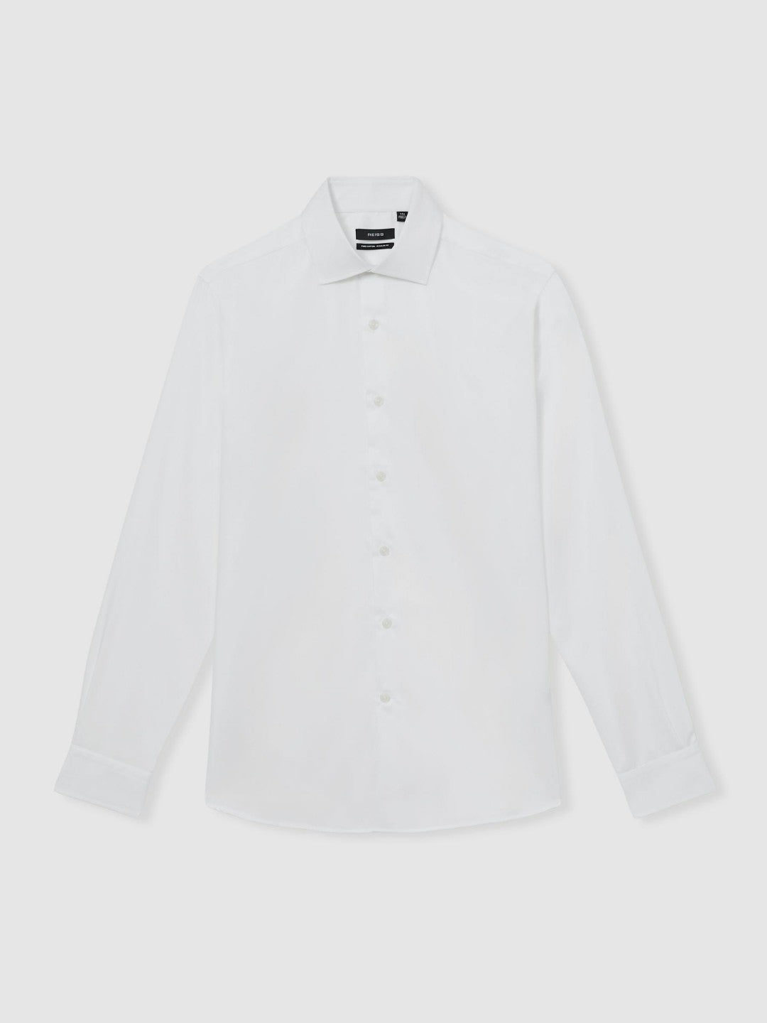 Regular Fit Cotton Sateen Shirt White | Mens