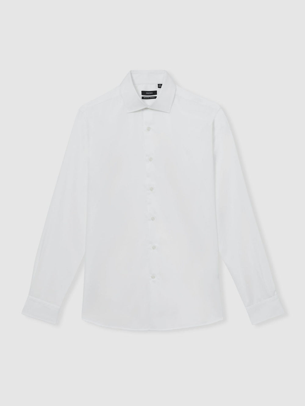 Regular Fit Cotton Sateen Shirt White | Mens