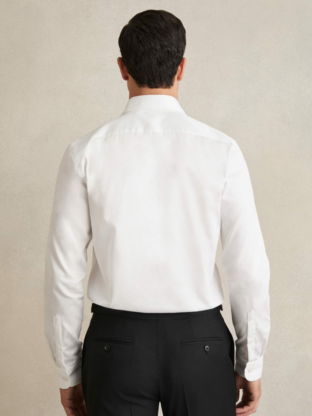 Regular Fit Cotton Sateen Shirt White | Mens