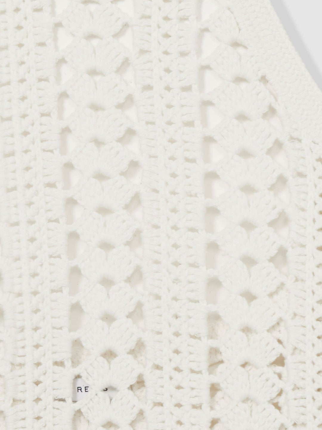 Cotton Crochet Halterneck Vest Top White | Womens
