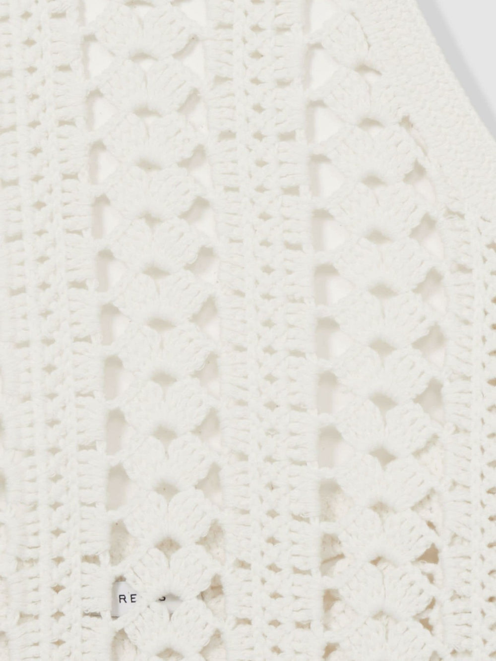 Cotton Crochet Halterneck Vest Top White | Womens