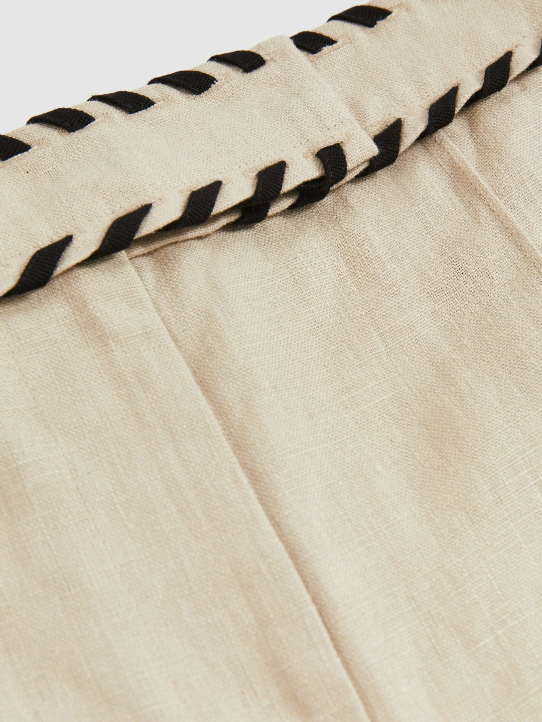 Linen Whipstitch Shorts Neutral | Womens