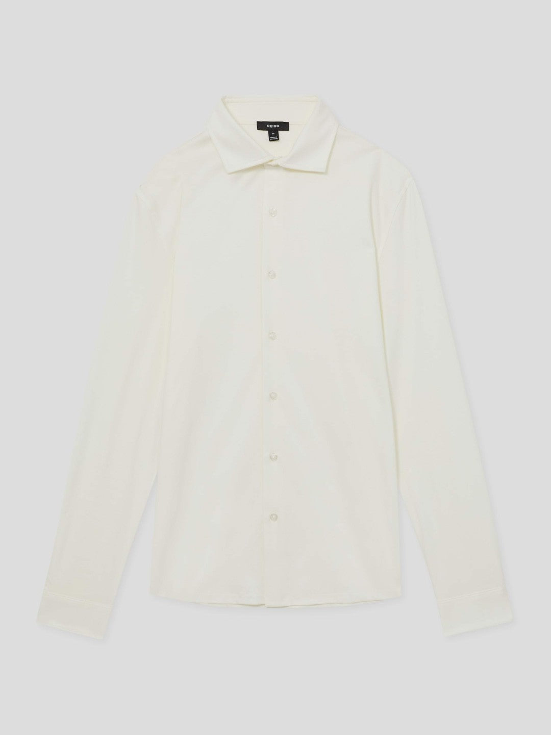 Cotton-Jersey Button-Through Shirt Ecru | Mens