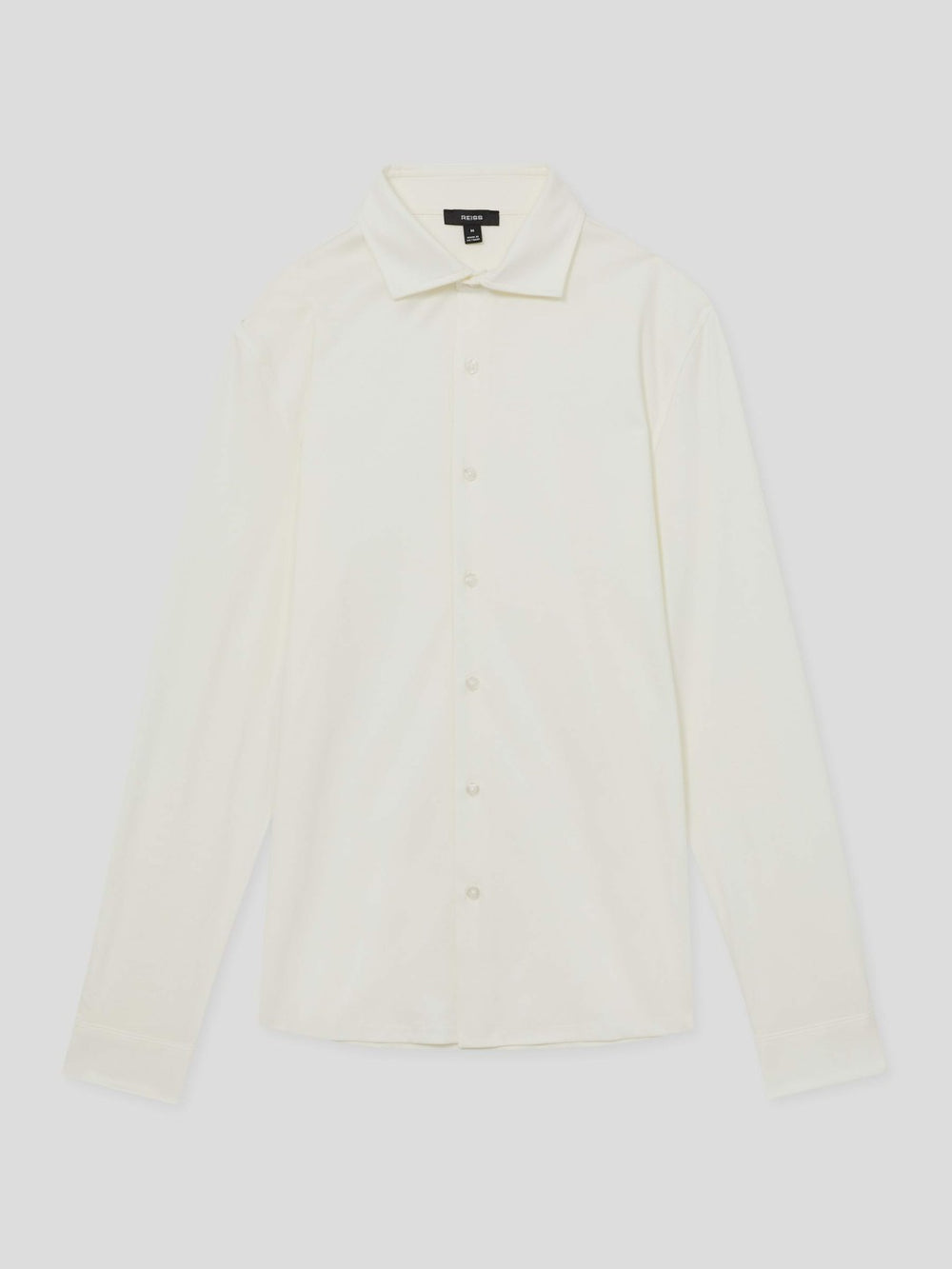Cotton-Jersey Button-Through Shirt Ecru | Mens
