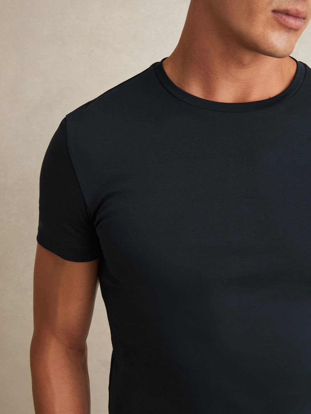 Cotton Sports-Fit T-Shirt Navy | Mens