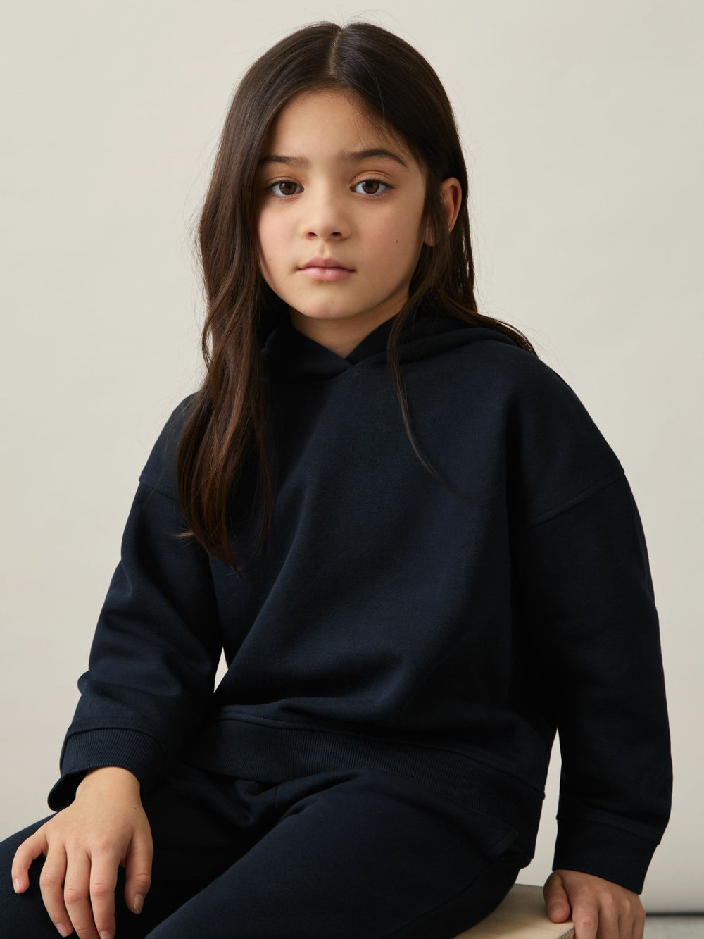 4-9 yrs Cotton-Blend Hoodie And Joggers Set Navy | Children