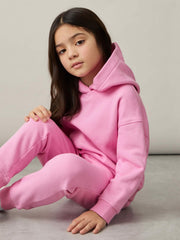 4-9 yrs Cotton-Blend Hoodie And Joggers Set Bright Pink | Children