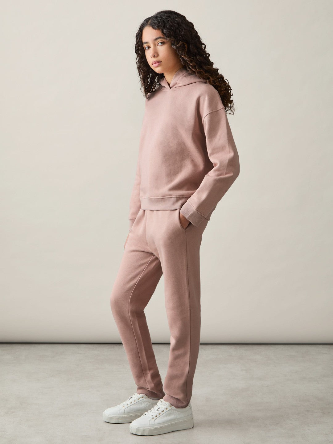 9-13 yrs Cotton-Blend Hoodie And Joggers Set Mink | Children