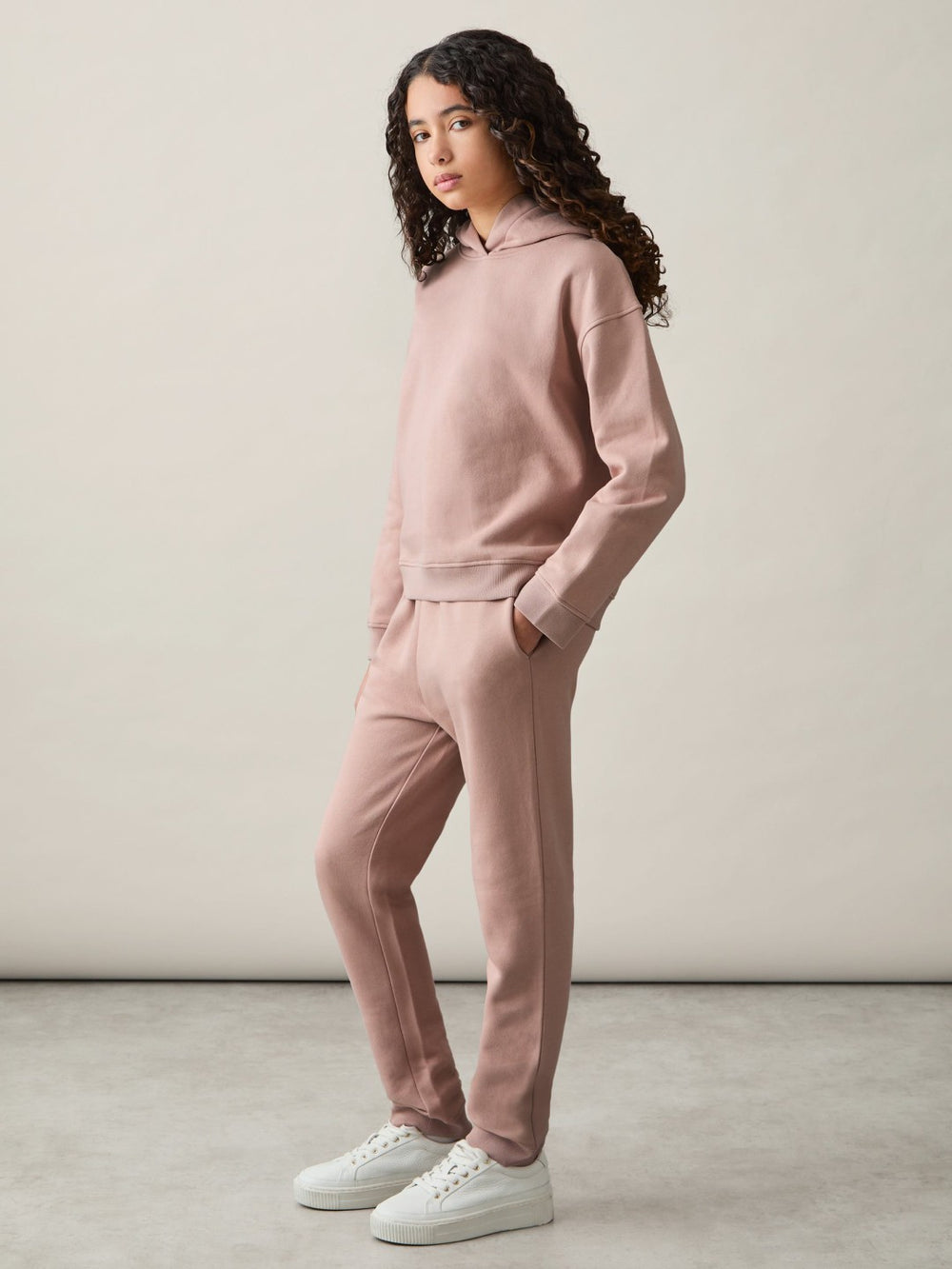9-13 yrs Cotton-Blend Hoodie And Joggers Set Mink | Children