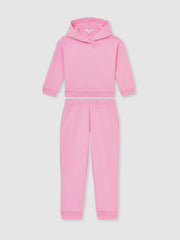 9-13 yrs Cotton-Blend Hoodie And Joggers Set Bright Pink | Children