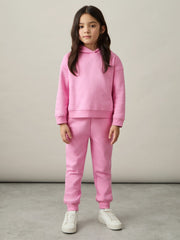 9-13 yrs Cotton-Blend Hoodie And Joggers Set Bright Pink | Children