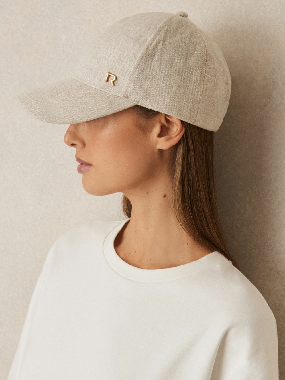 Linen Logo Baseball Cap Neutral | Womens