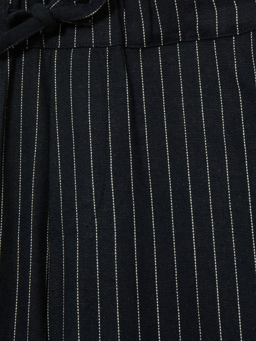 Linen-Blend Drawstring Trousers Navy Stripe | Children
