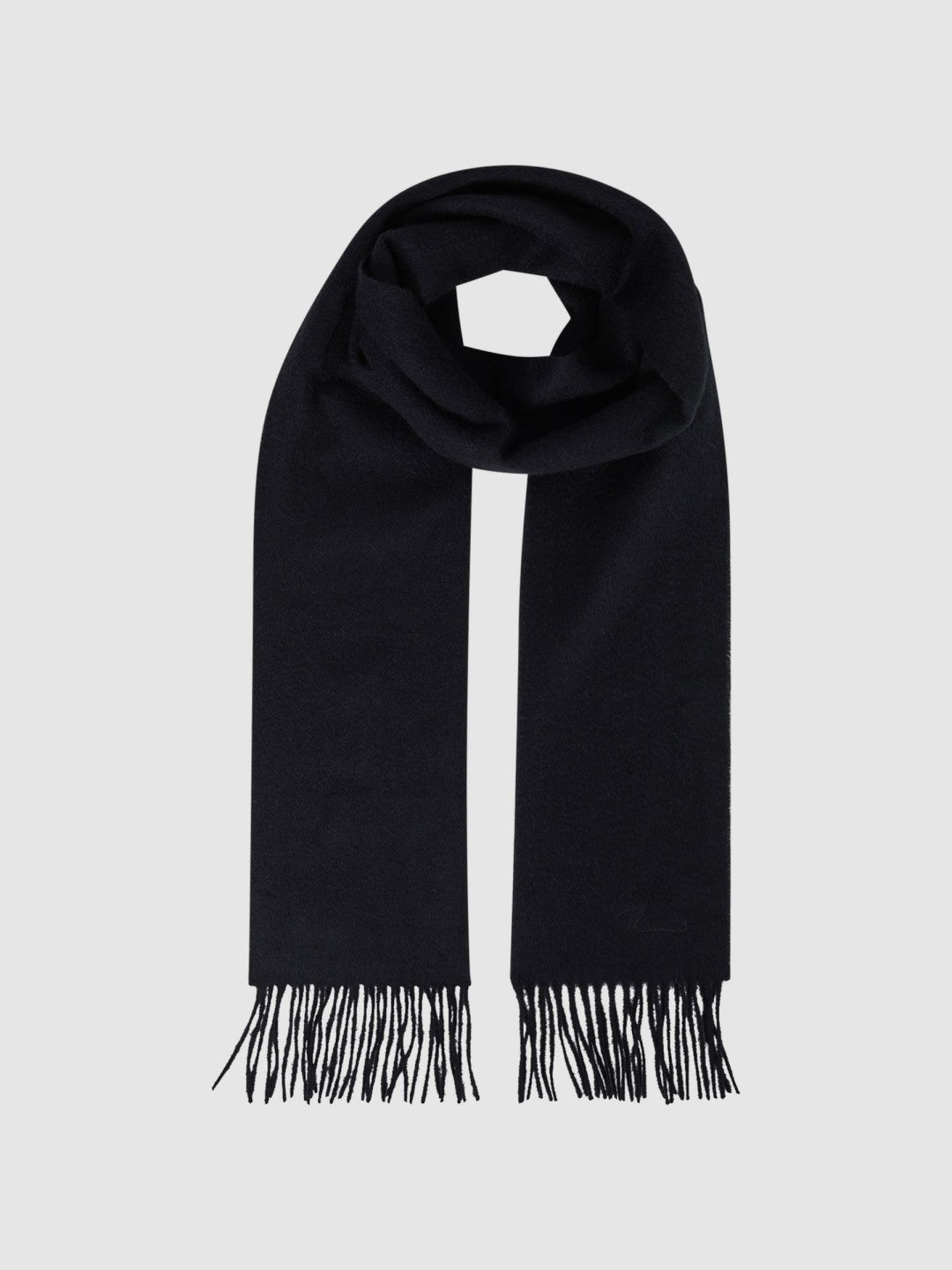Wool and Cashmere Scarf Navy | Mens