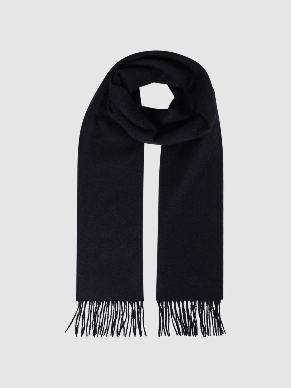 Wool and Cashmere Scarf Navy | Mens