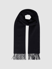 Wool and Cashmere Scarf Navy | Mens