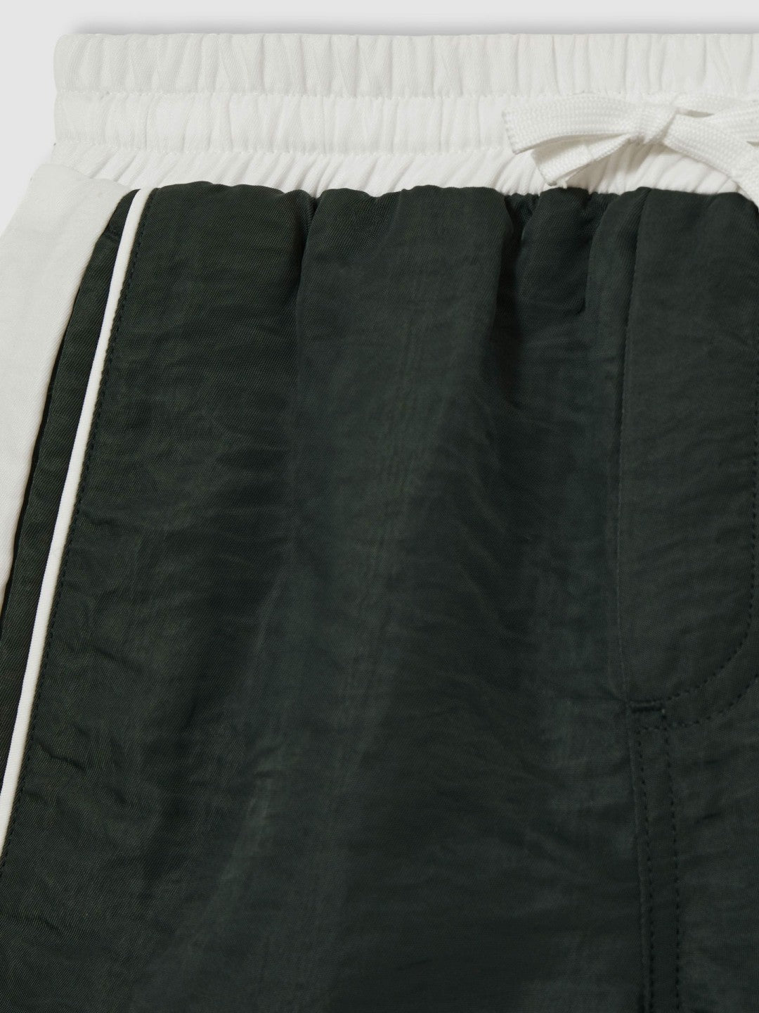 3-9 yrs Colour-Block Piped Swim Shorts Green/White | Children