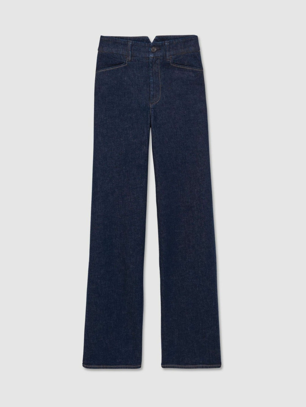 Paige High Rise Wide Leg Jeans Edinburgh Dark Blue | Womens