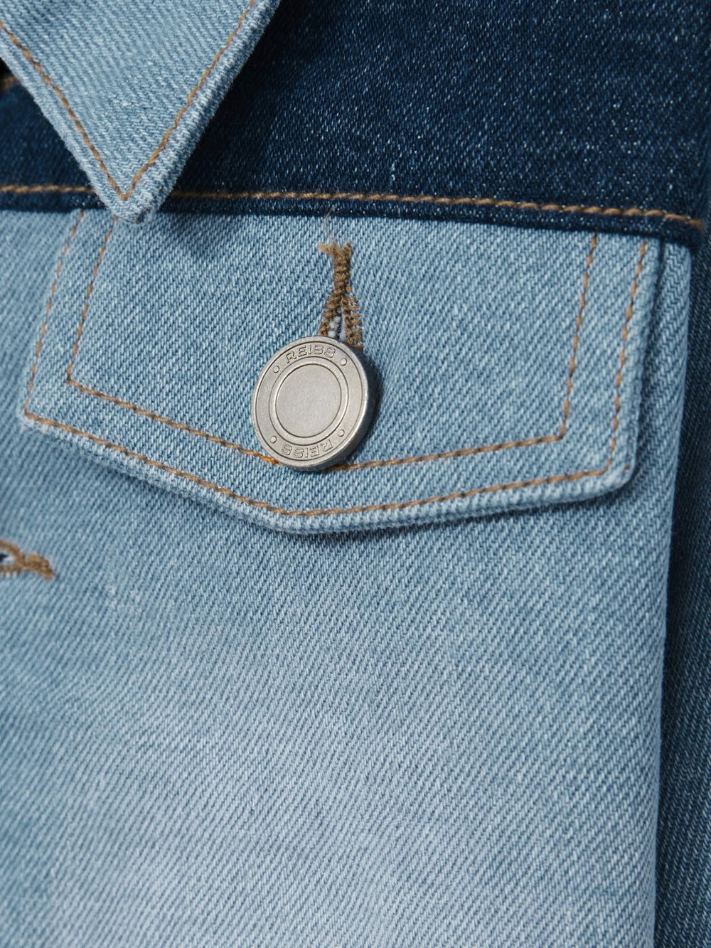 13-14 yrs Patchwork Two-Tone Denim Jacket Blue | Children