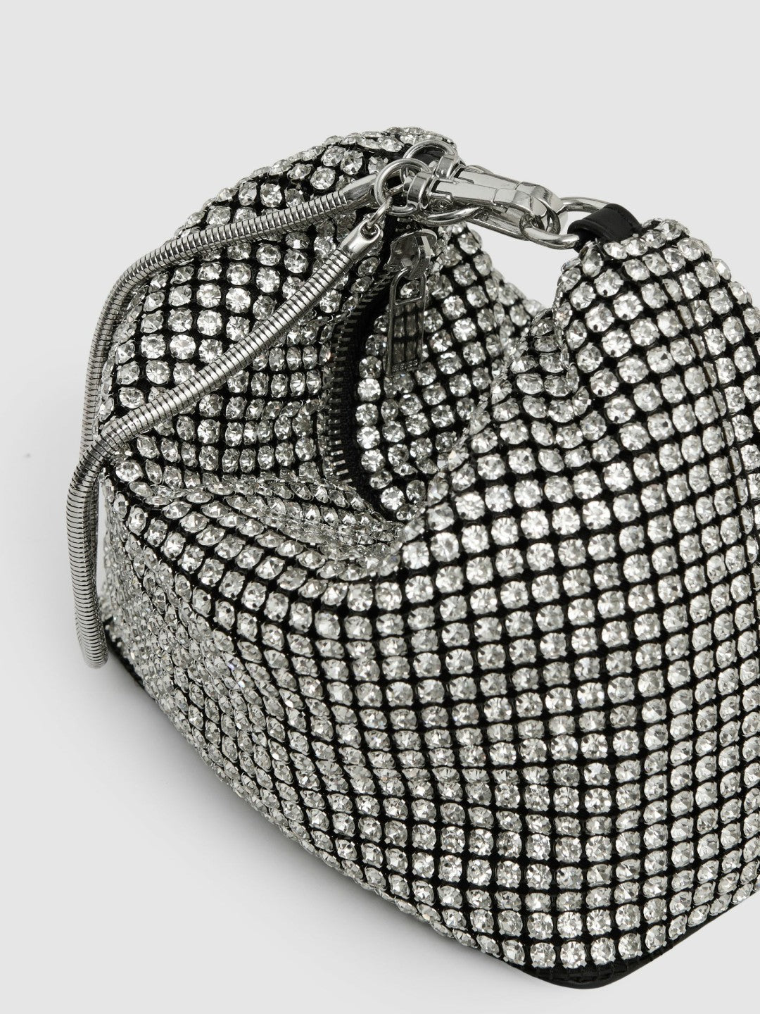 Crystal Bracelet Pouch Bag Silver | Womens