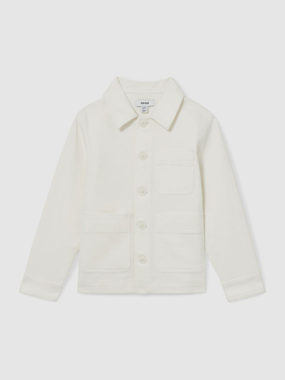 Cotton-Blend Work Jacket Off White | Children