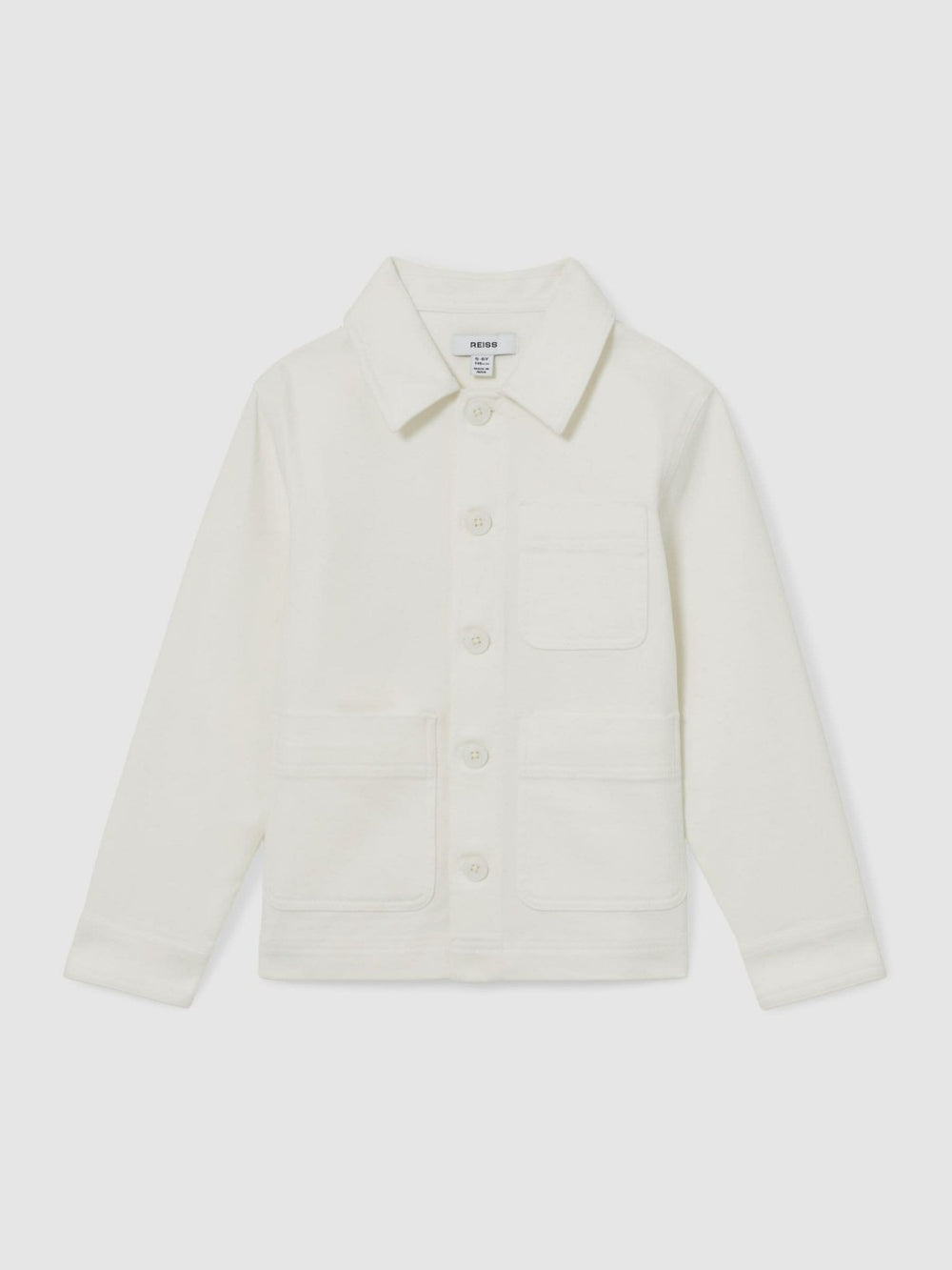 Cotton-Blend Work Jacket Off White | Children