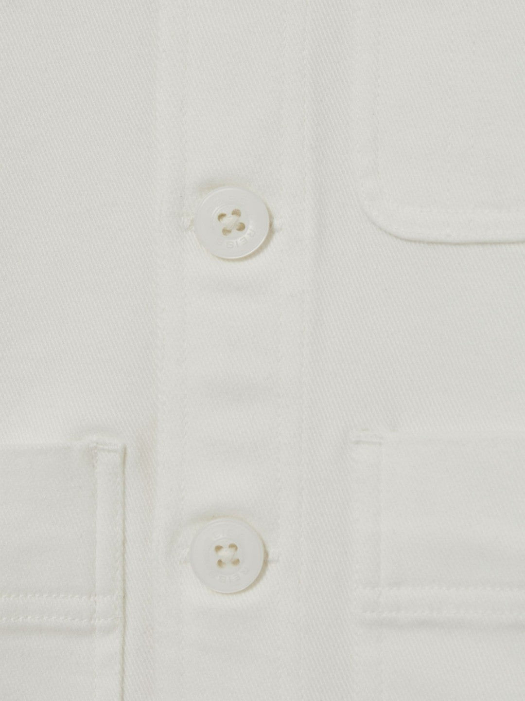 Cotton-Blend Work Jacket Off White | Children
